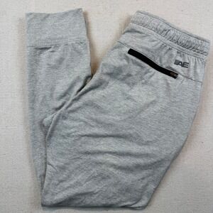 American Eagle Medium Jogger Pants Mens Gray Zipper Pockets Drawstring Athletic